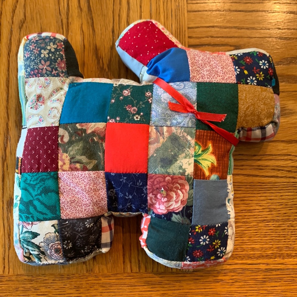Vintage Patchwork Scottie Dog - looks handmade